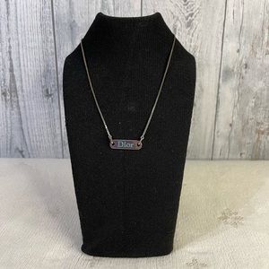 DIOR silver plated statement necklace